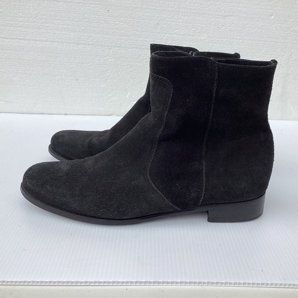La CANADIENNE Black Suede Waterproof Ankle Boots Size 10 - Picture 1 of 9